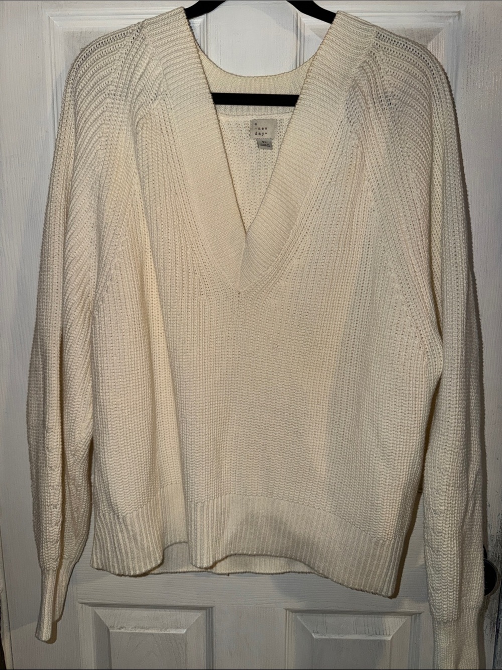 a new day Ivory V-Neck Sweater